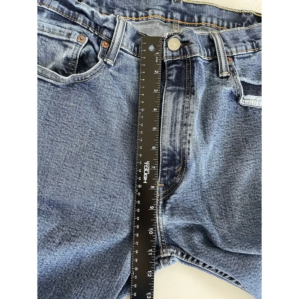Men's Levi's 514 Blue Denim Jeans Slim Straight Leg Mid Rise 38x32